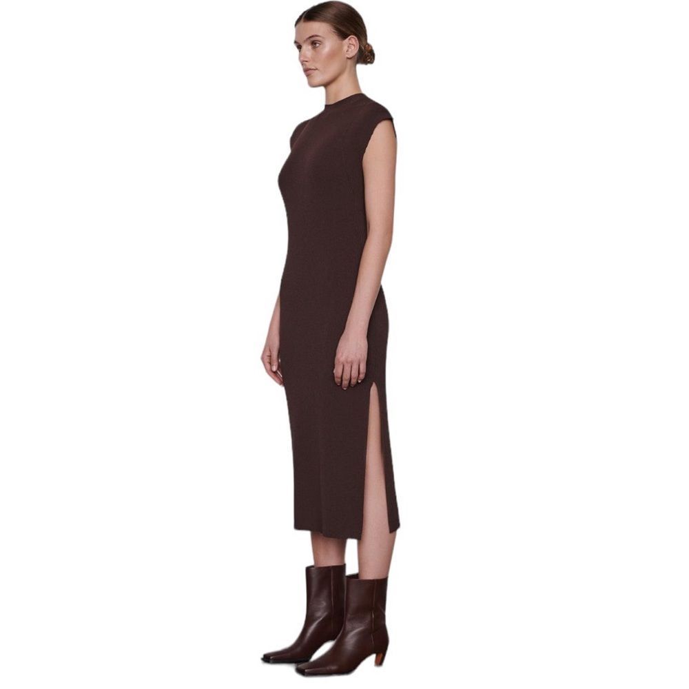 FRAME Cap-Sleeve Midi Cotton Dress xs